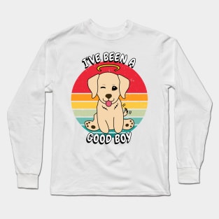 Cute retriever dog is a good boy Long Sleeve T-Shirt